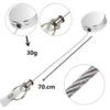 Metal Wire Keychain Pull Recoil Sporty Key Ring Retractable Keyring Anti Lost ID Card Holder Telescopic Burglar Chain Organizer