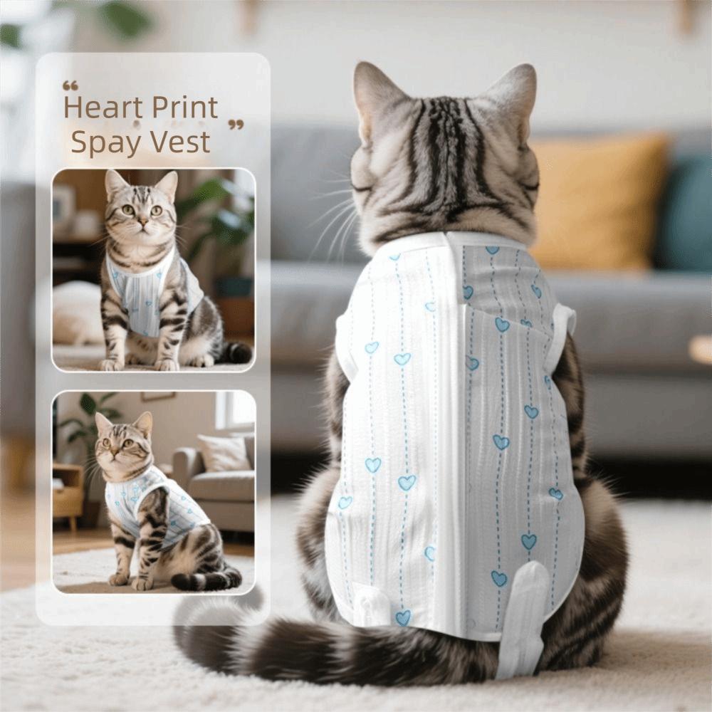 Soft Material Cat Recovery Clothes Breathable Fabric Cat Protective Vest  Weaning Period