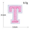 Exquisite Pink Embroidered Alphabet Patch for Jackets & DIY Decor