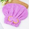 Women's Coral Fleece Bow Dry Hair Towel Cap - Super Absorbent, Quick-Drying Head Wrap