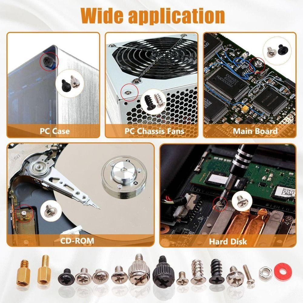 228pcs Computer Repair Bolt Assortment Kit Hardware Tools Washer Assortment Kit  Computer DIY