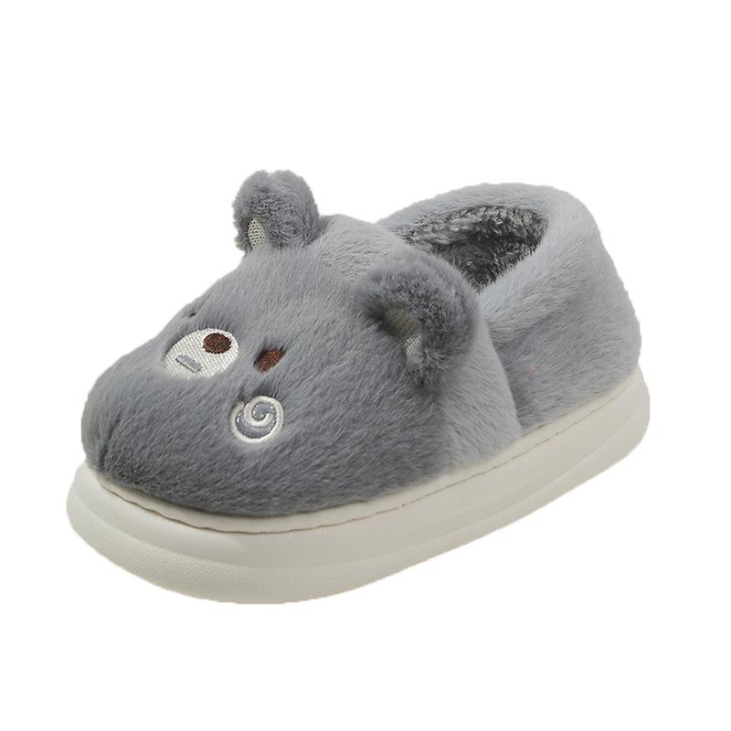 Children's cotton slippers autumn and winter new home indoor anti-skid warm cartoon boy and girl thickened cotton
