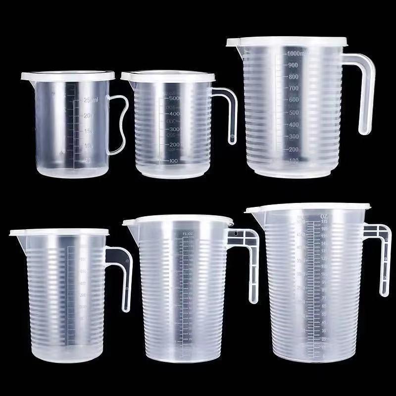 Graduated Measuring Cup Set - 1000ml & 5000ml Cylinders for Milk Tea Shop Equipment