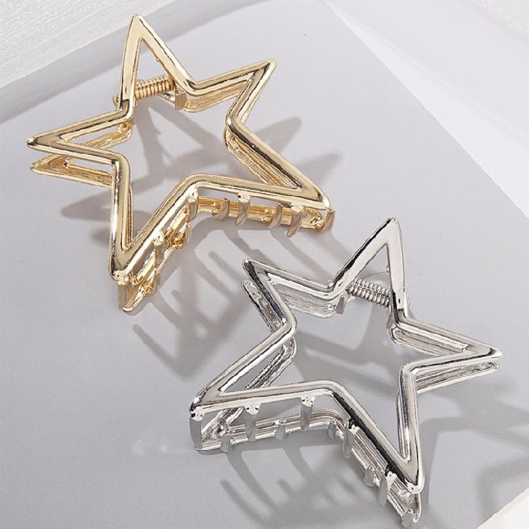 Trendy Hollow Star Hair Accessories Practical Metal Hair Claw For Women Girls Fashion Hairpin For Daily Styling Use