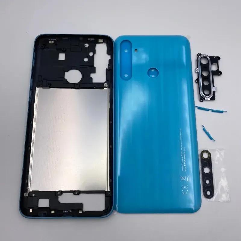 For Oppo Realme 6i Full Housing Middle Frame Battery Back Cover Case Panel Replacement Parts
