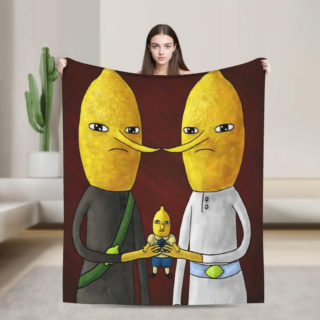 Lemongrab Unakzeptabel Flanelldecke Frühling Warm Weich Überwurfdecke für Kinder Erwachsene Heimdekoration Grafische Tagesdecke Sofabettbezug