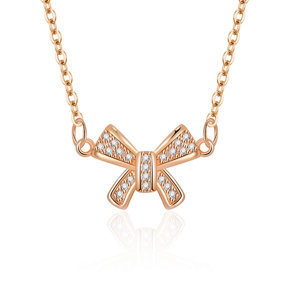 

Han Chao Style Bow Pendant Necklace Temperament Light Luxury Jewelry Women S Holiday Gift