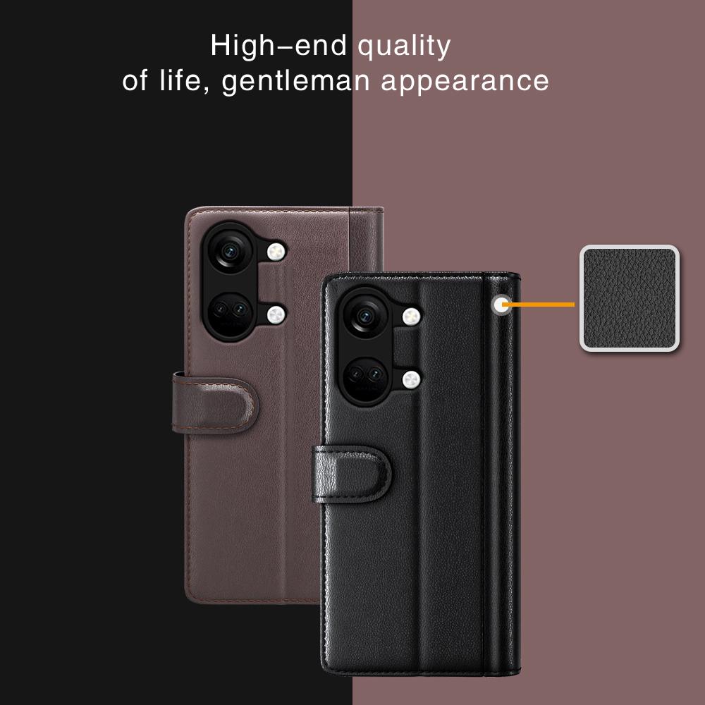 For OnePlus Ace 2V/Nord 3 5G Case Genuine Split Leather Phone Cover with Wallet Stand