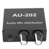Independent Volume Control Small Sound Mixer 2 In 2 Out Dual-Channel Stereo Mixer  For Headphone