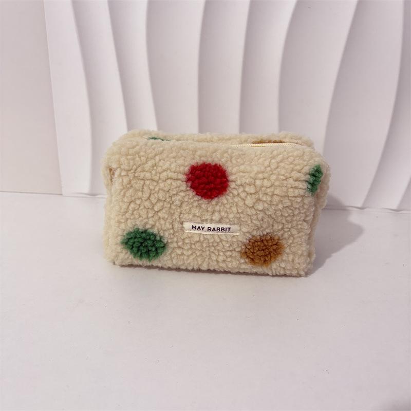 New Plush Makeup Bag Travel Cosmetic Organizer Bags Lipstick Pouch Large Capacity Wash Bag Student Stationery Box Pencil Case