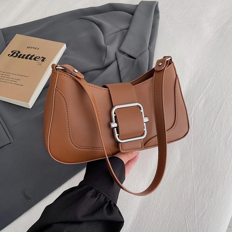 Pink Underarm Bag for Women  Spring Summer New Simple Versatile Shoulder Bags Simple Texture Fashion Crossbody Bag