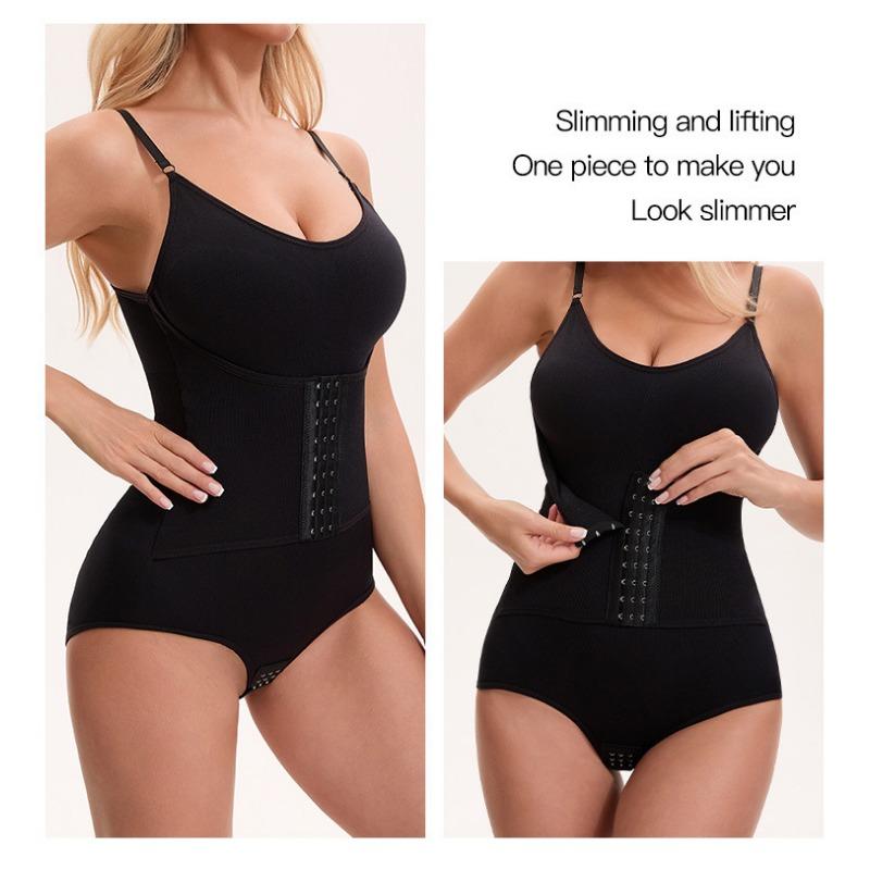 Damen Spaghetti-Träger Knopf Ganzkörper-Formwäsche Bauchkontrolle Taillenformer Bodysuit