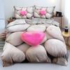 Stone Pattern Bedding Set King Queen Size 3D Bricks Wall Print Duvet Cover 2/3pcs Home Textile Zen Stone Polyester Quilt Cover