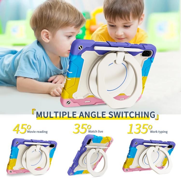Armor Portable Rotating Ring Holder Silicone Tablet Case