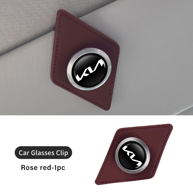 AEG1 For KIA Car Eyeglass Clip Card Ticket Holder Sun Glasses Storage Clip Accessories Rio K5 K2 Sportage Ceed Sorento Picanto