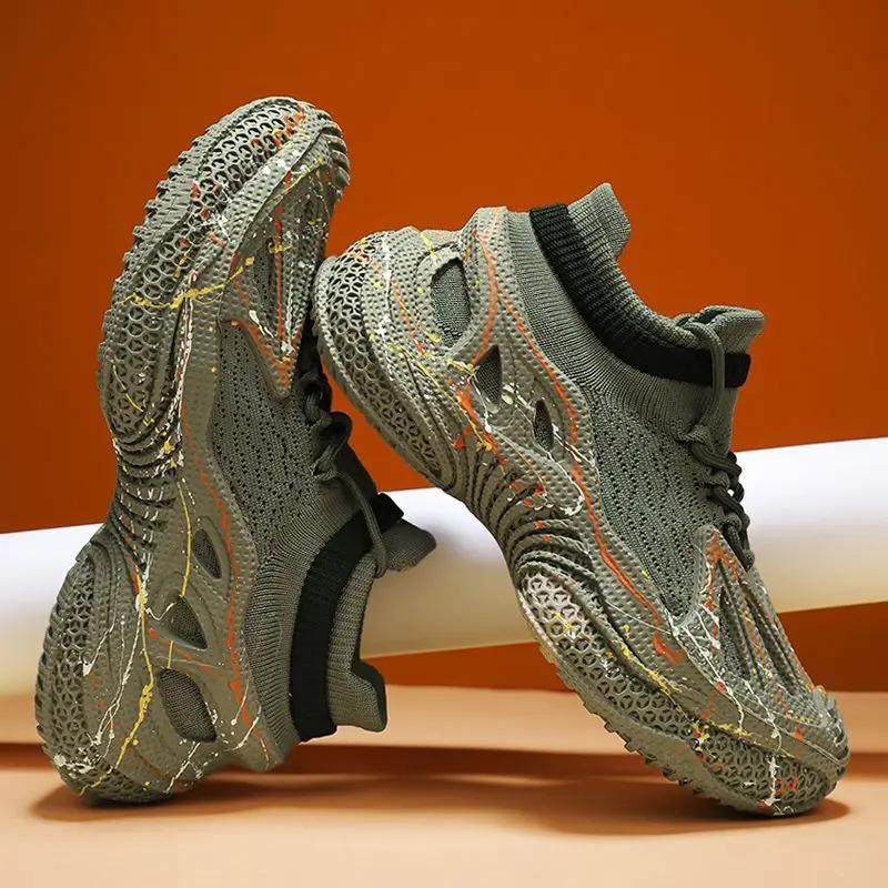 

Fashion Cushioned Insole Mesh Upper Running Male Sports Shoes Unisex Comfortable Miked Colour Summer Sale Walking Men s Casual Sneakers 39