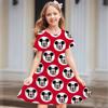 Children Clothes Girls Short Sleeve Dress Cartoon Minnie Mouse Printed Toddlers Summer Dress for Trip