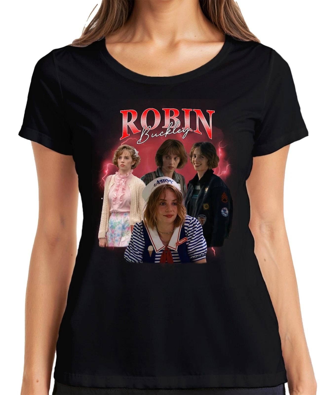 Robin Buckley Stranger 80er Retro Fan Geschenk Vintage 90er Bootleg Damen T-Shir XL