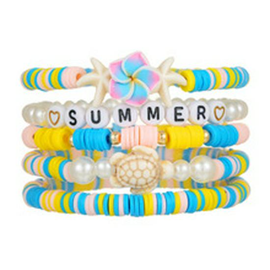 16-Piece Colorful Rice Bead Taylor Bracelet Set - Bohemian Swiftie Style