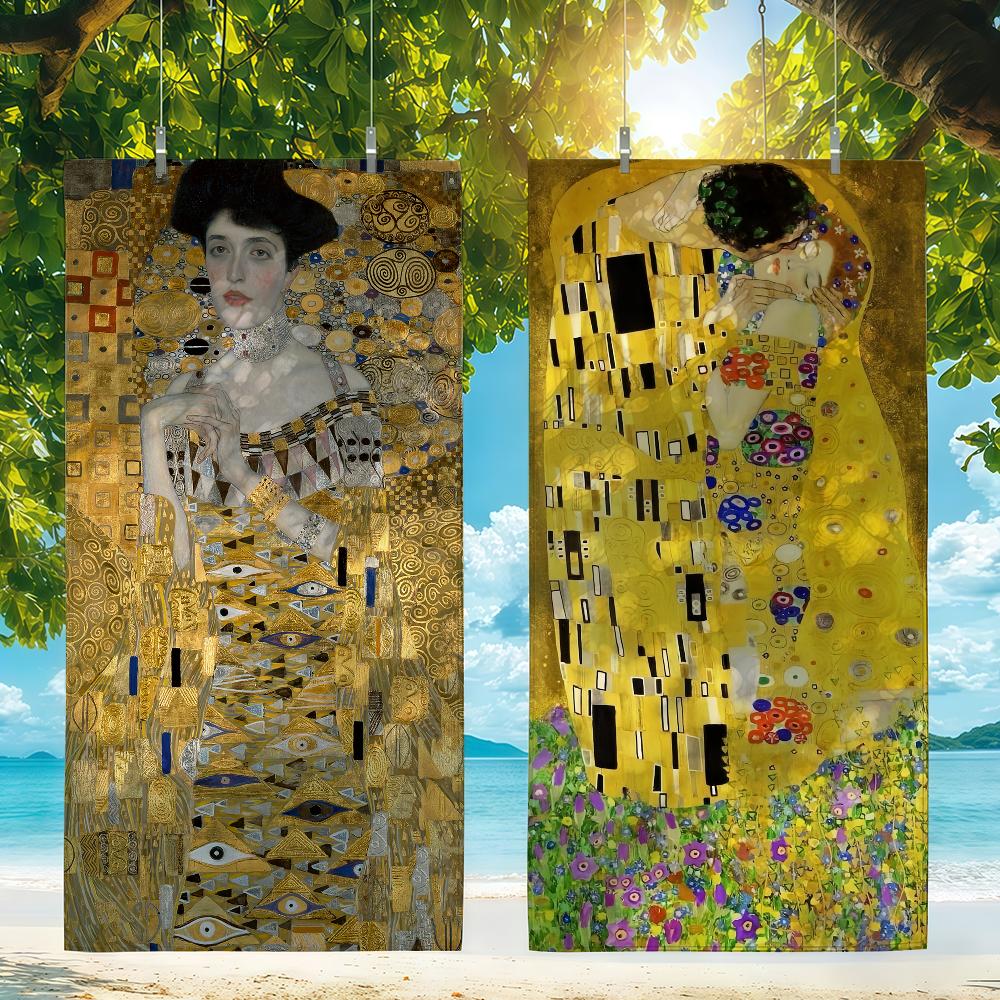 Artist G-Gustav K-Klimt Paintings Towel For Swim Yoga Gym Quick Drying Soft and skin-friendly Beach Towels All-Season