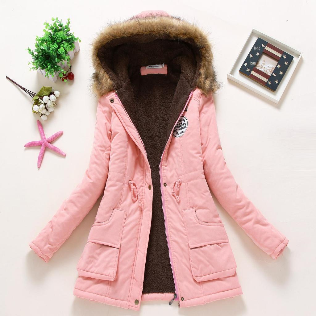 Giacca da donna in cotone spessa con cappuccio, stile coreano, Autunno/Inverno 2025