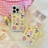 Cute Cartoon Animal Phone Case For iPhone 16 14 Pro 15 13 12 Pro Max Back Cover with Chain Shockproof Hard Cases Kawaii Funda