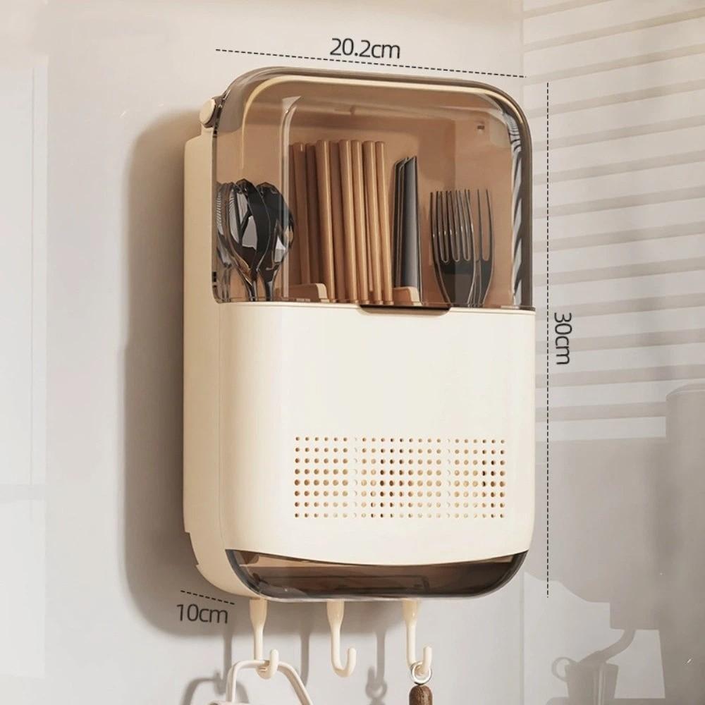 with Lid Tableware Storage Holder Dustproof Chopstick Organizer Spoon Organizer  Home Organization