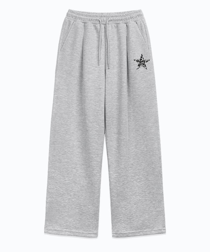 RANDOMOFF Leopard Star One Tuck Wide Sweat Pants (2Color)