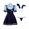 100.00kg Sexy Rabbit JK Pleated Suspender Skirt Bunny Officer Uniform Export Oversize Women's Clothing Tide