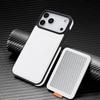 2 in 1 Detachable Carbon Fiber Magnetic Cards Solt Case For iPhone 17 Pro Max 16 Plus 15 14 13 12 Shockproof RFID Stand Cover