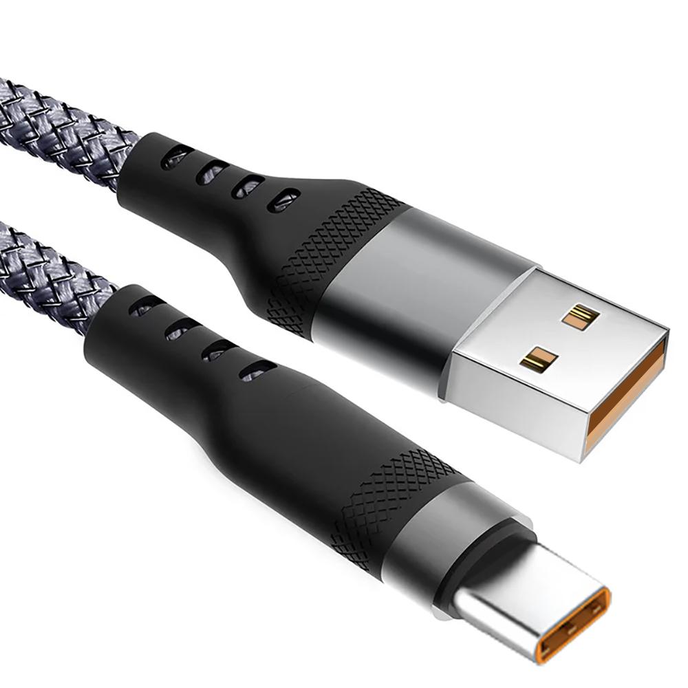 

Кабель USB A - TYPE C 6A для быстрой зарядки 1 м 2 м 3 м Кабель USB C для передачи данных и удлинения для зарядки для Huawei Samsung Xiaomi 2m чёрный