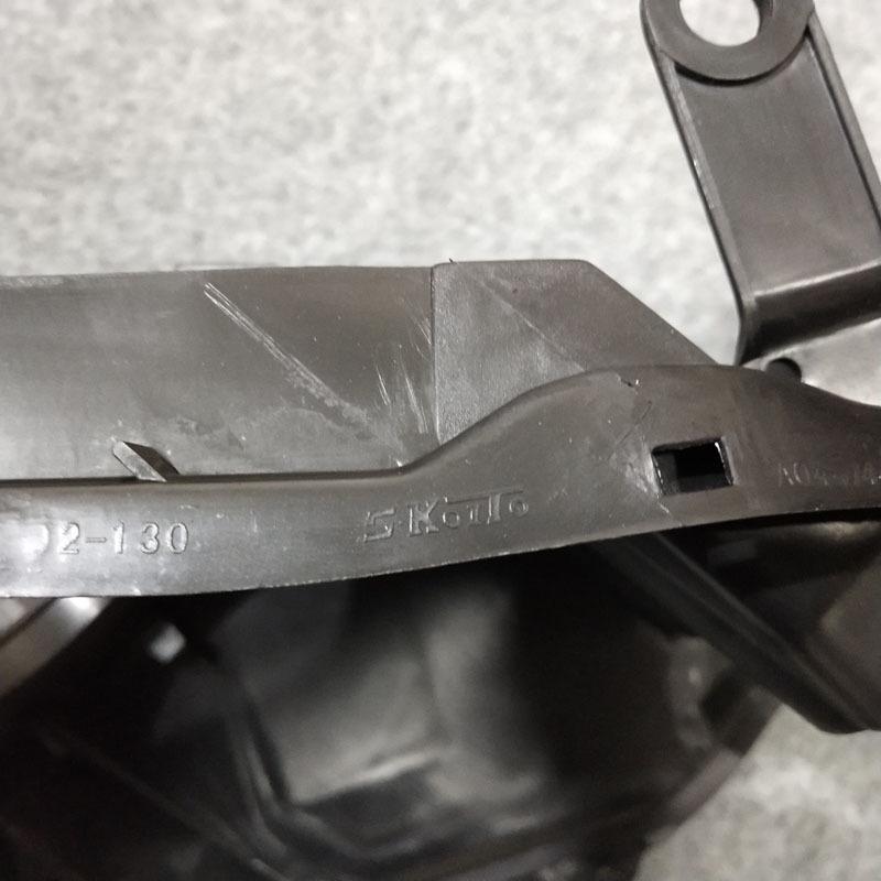 Compatible Headlight Frame for 2010-2013 Toyota Corolla - Front, Large Rear Housing, Bottom Shell, Black Finish