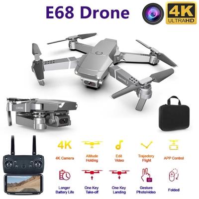 E68 Mini RC Drone 4K 1080P HD Kamera Wifi FPV Ciśnienie Powietrza Tryb Utrzymania Wysokości Składany Quadcopter Zabawka Prezent Dla Dzieci Fotografia