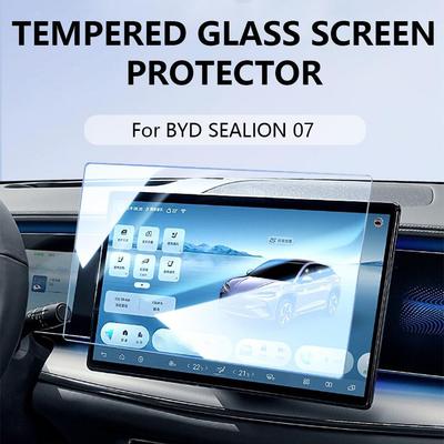 Tempered Film Glass Screen Protector For BYD SEALION 07 Models From 2024 To 2025 Center Control Navigation Protective Film