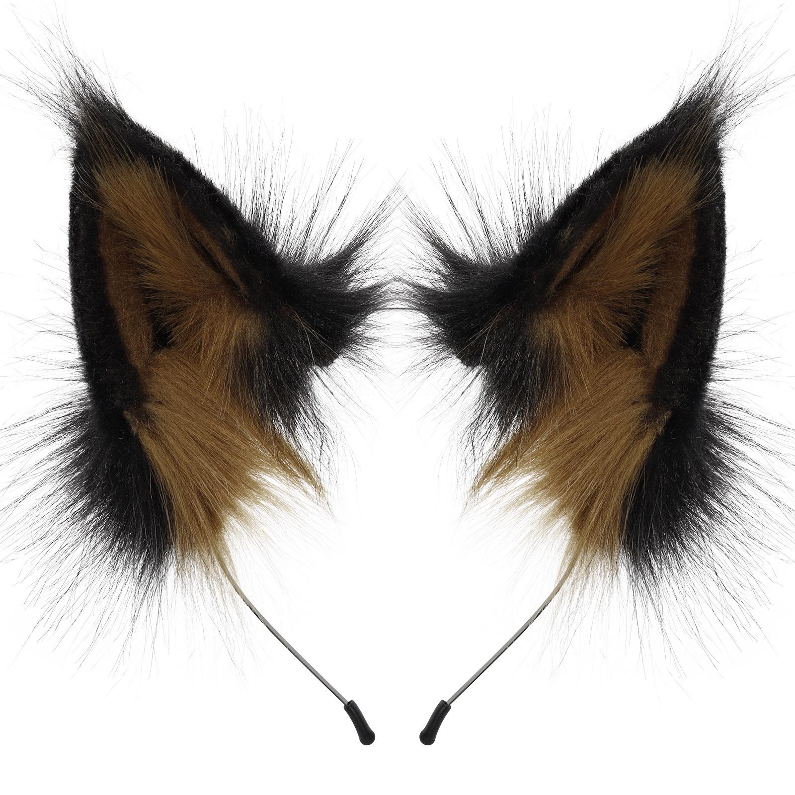 Cross-Border Adjustable Fox Ears Halloween Cosplay Plush Headband
