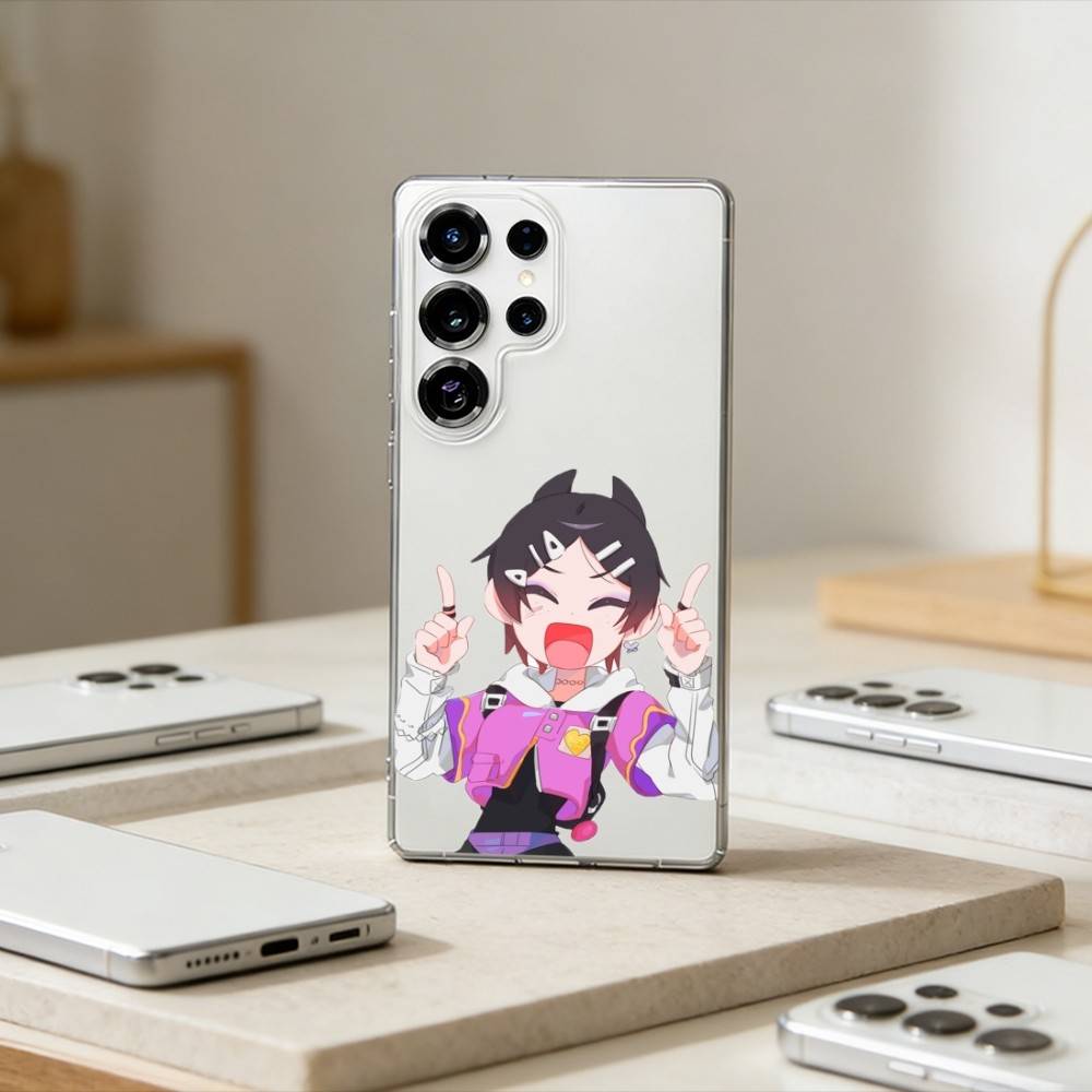Popular V-Valorant C-Clove Phone Case For Samsung S25,S24,S21,S22,S23,S30,Ultra,S20,Plus,Fe,Note,10,9,5G Transparent Cover