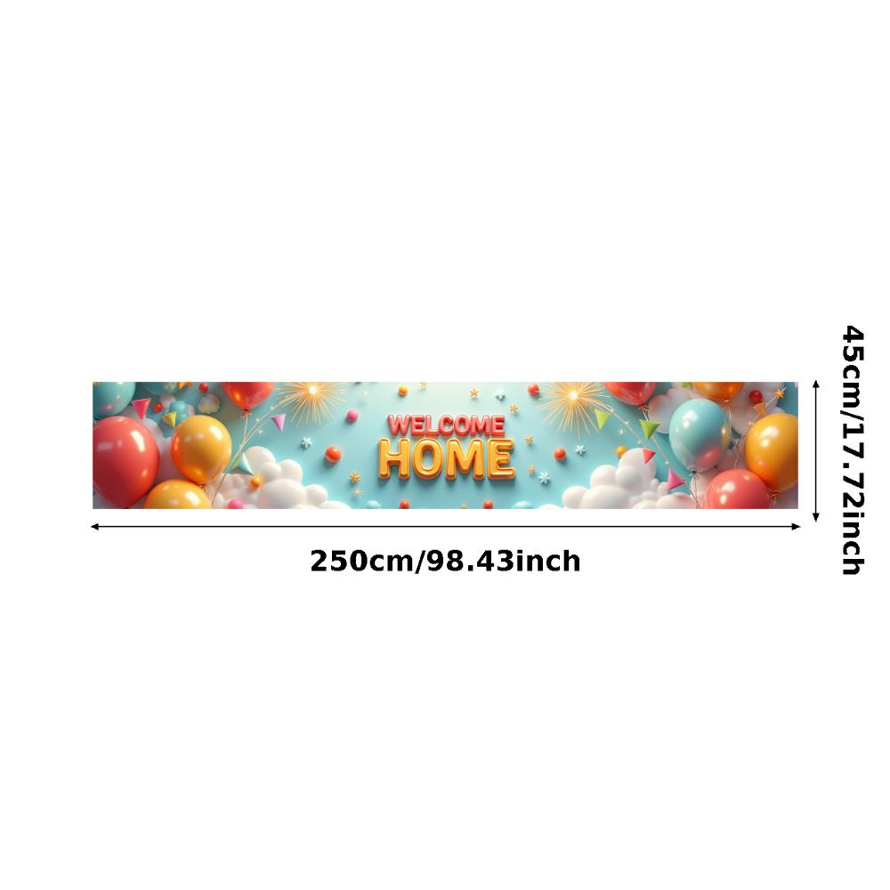 

Housewarming Banner Vibrant Pattern Banner Decoration Home Celebration Multicolor Scheme Welcome Banner For Home Event Indoor