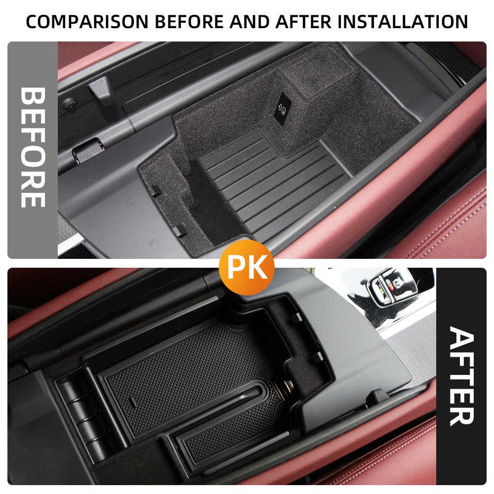 Car Center Console Armrest Storage Box for BMW 5 Series G30 G31 2020 2021 Interior Organizer Tray ABS Accessories