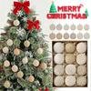 12pcs Knitting Cream Festival Balls Special Shape Xmas Decorative Hanging