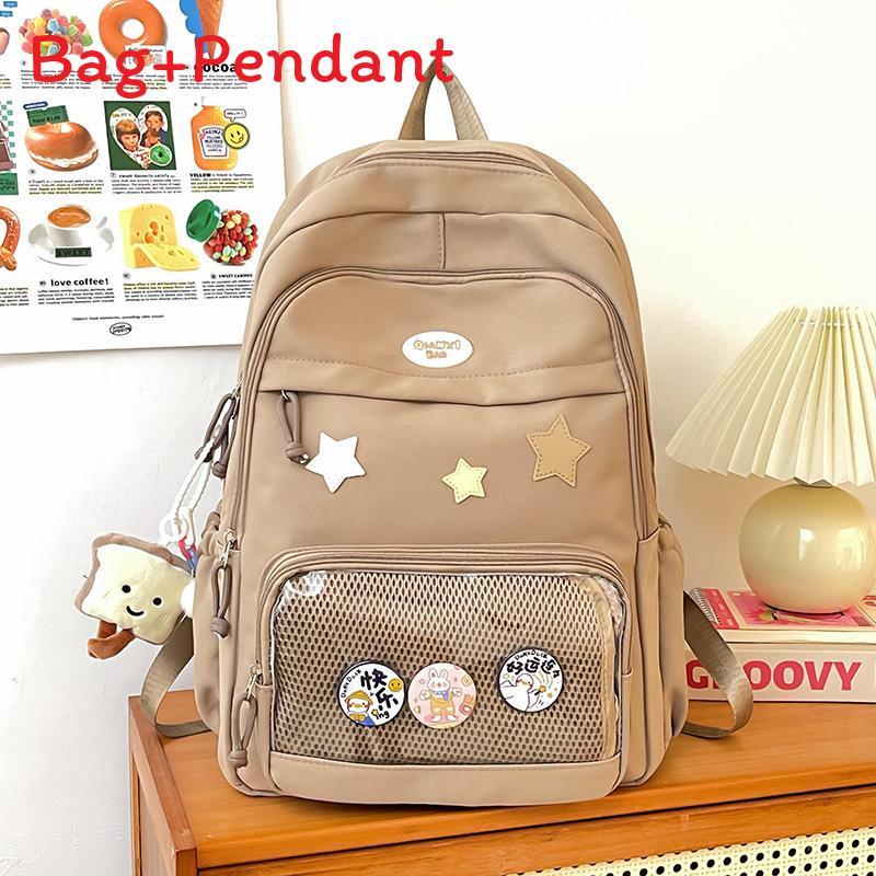 

Girl Student Backpack With Nylon Material For School And Daily Use хакі