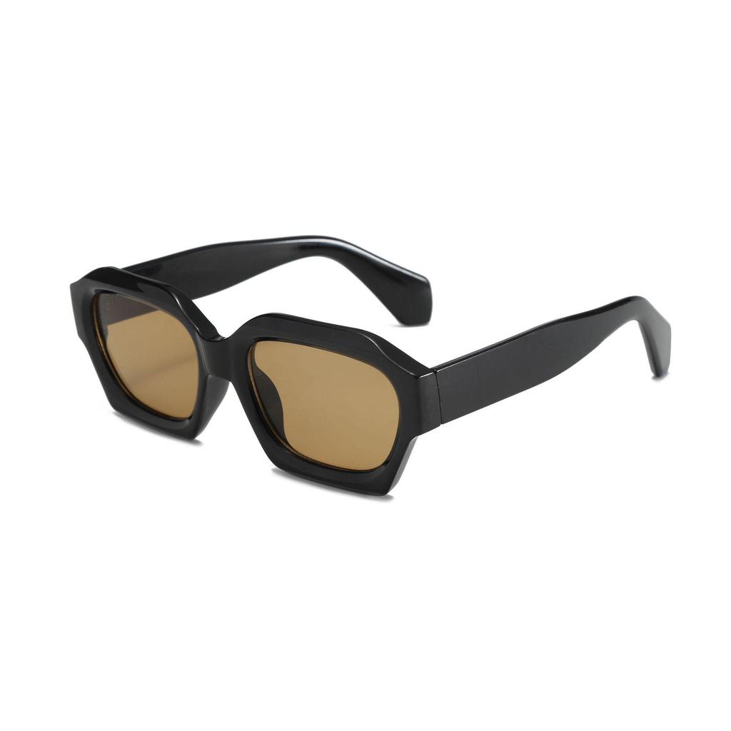 Unisex Europäische/Amerikanische Retro Polygon Sonnenbrille: Trendige, dicke Fassung für Sonnenschutz & Autofahren