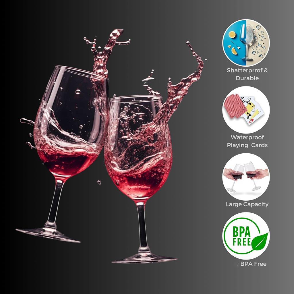 Unzerbrechliche Weingläser 20oz Bruchsicher Wiederverwendbares Trinkglasgeschirr Für Indoor Outdoor Trinkgeschirr Reise Pool Camping Picknick