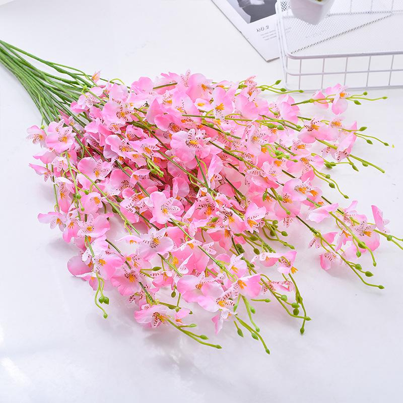 5-Fork Yellow Dancing Orchid Simulation High-End Flower Wedding Home Decoration Wenxin Phalaenopsis Fake Bouquet