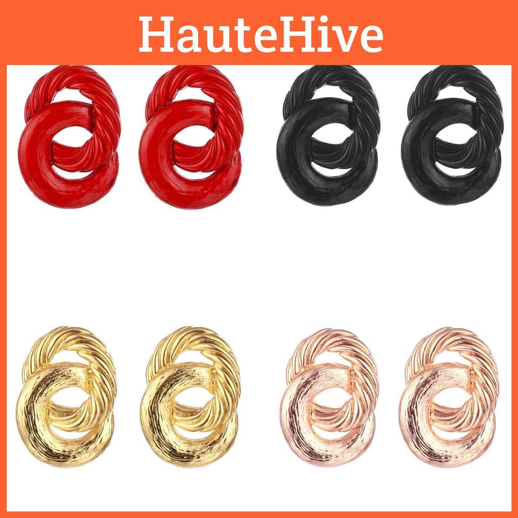 Stylish Geometric Alloy Hoop Earrings For Women Perfect For Any Occasion