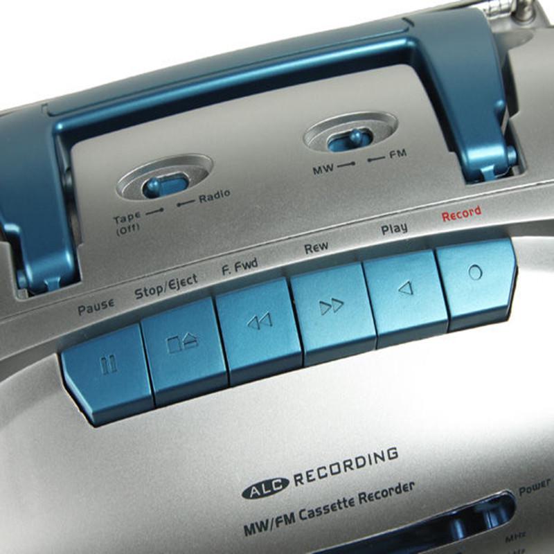 Portable Classroom Recorder 6311E: Cassette Player & Radio with Dual Speakers and High Volume