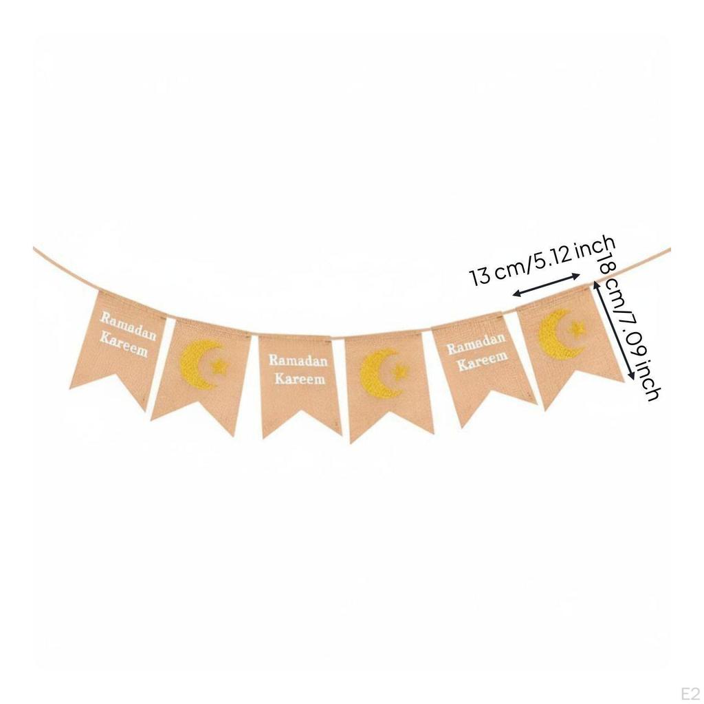 Celestial Moon Burlap Pennant Banner, Party Hanging Flag, Event Decor