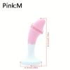 Silicone Jeweled Butt Plug - Pink Crystal Diamond Anal Plug, Soft Flexible Sex Toy for Women Men, Beginner Anal Training
