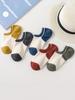 Women'S Splicing Towel Bottom Boat Socks Cotton Sport Sweat Breathes Anti-Slip Invisible Socks