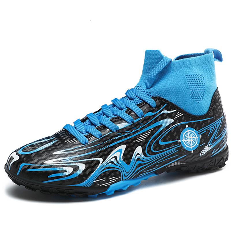 Men/Women's Football Boots Short -Nail High-top Socks Make Capital Outdoor Kids Football Sneakers For Boys