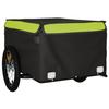 VidaXL Bicycle Trailer Black and Green 45 Kg Iron 94088
